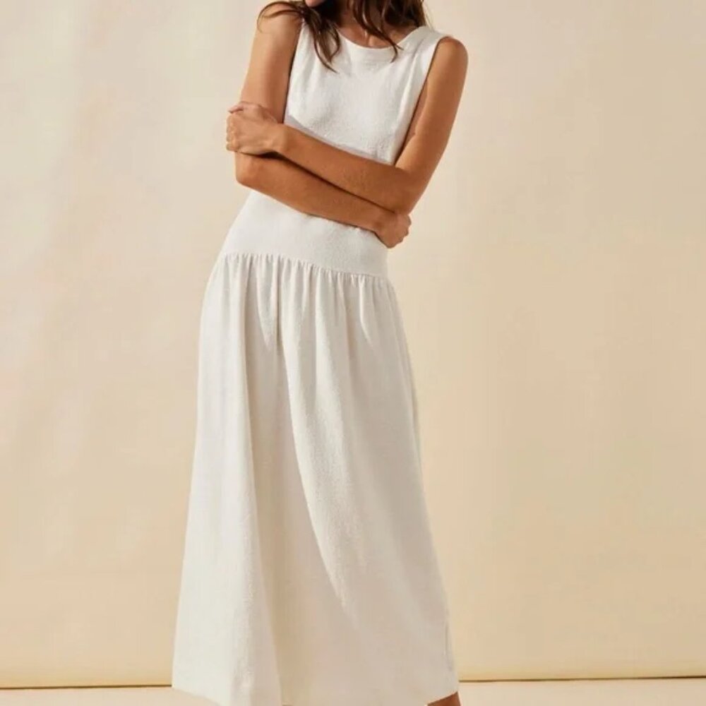 NWT Free People Easy Does IT Maxi Dress Ivory Size Large